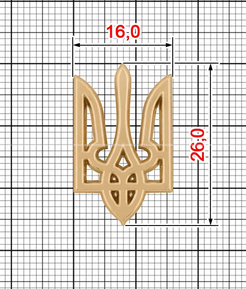 Ozdobа Herb Ukrainy K.FM-3988 (2:1+2:2)