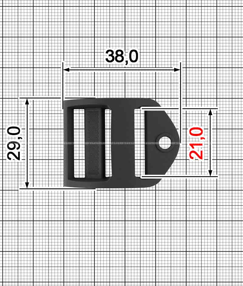 Пряжка трехщелевая A.FP-2206