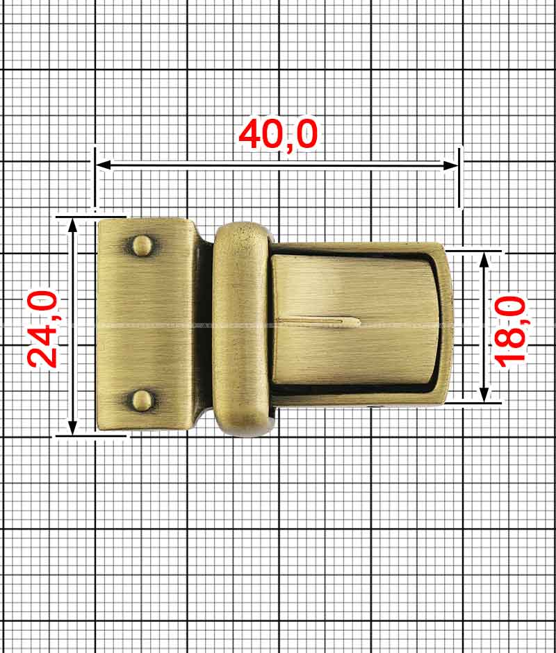 Замок портфельный U.FM-86 комплект
