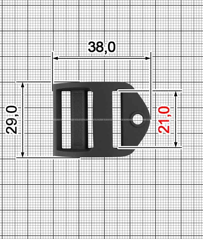 Пряжка трехщелевая A.FP-2206