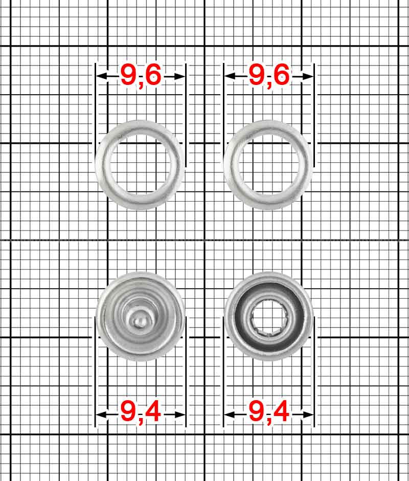 Кнопка трикотажная (под окрашивание) K.KN-624-9,5 комплект