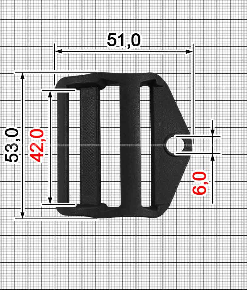 Пряжка трехщелевая A.FP-2206