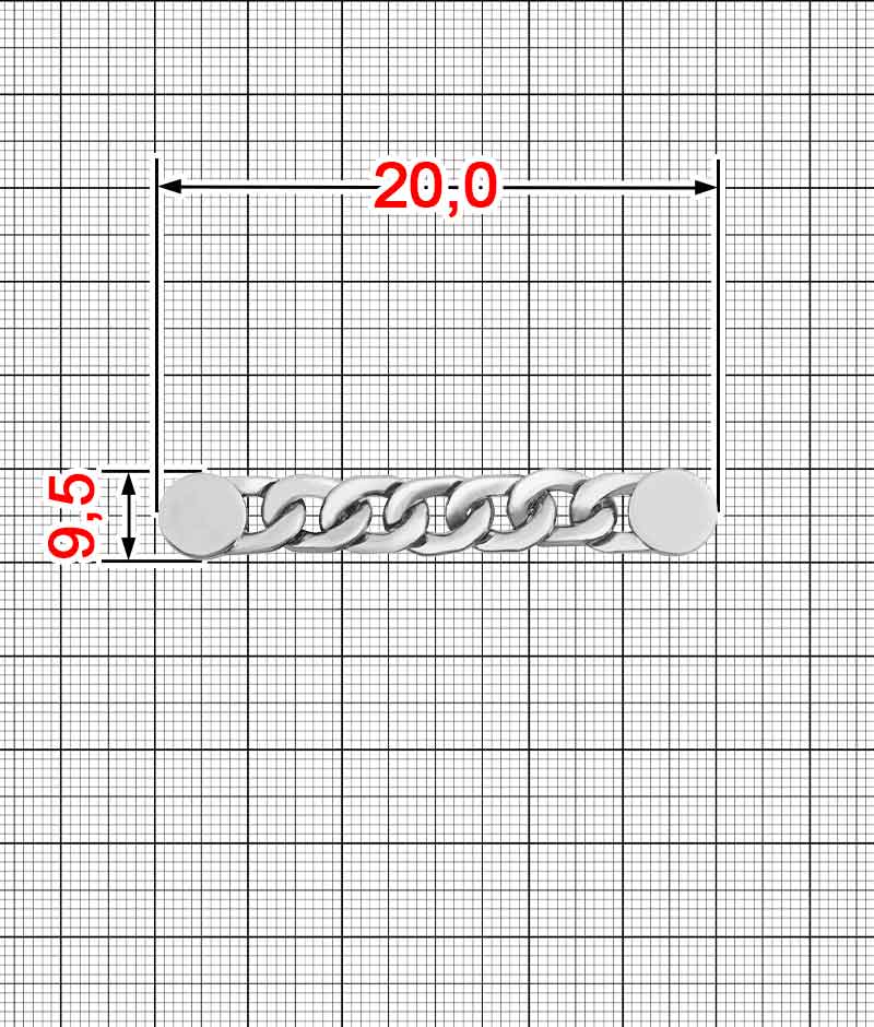 Цепочка декоративная K.FM-3827 (22649)