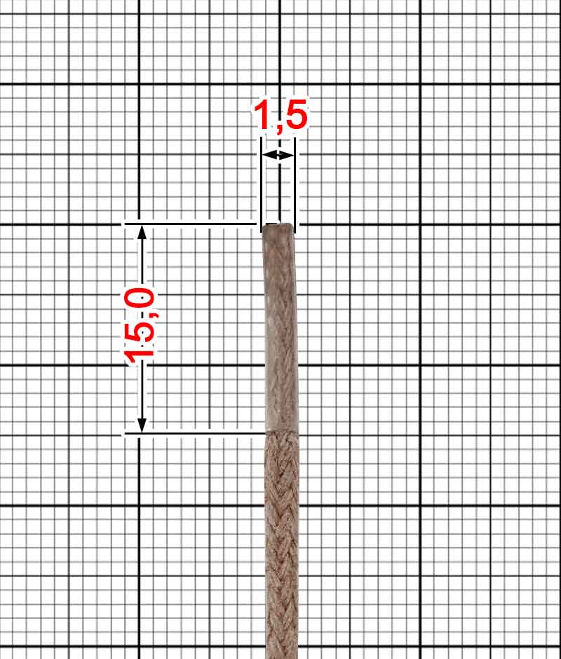 Sznurówka okrągły wosk 1,5 mm