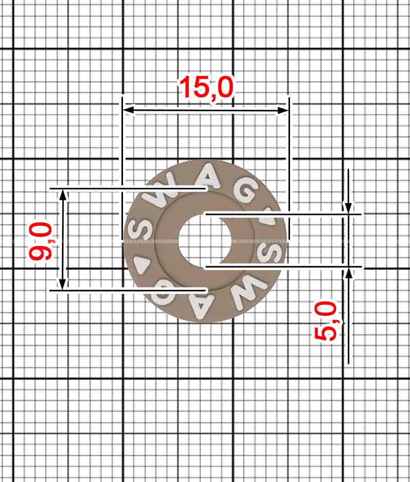 Dekor z plastizolu dla oczko A.FV-1274-SWAG 