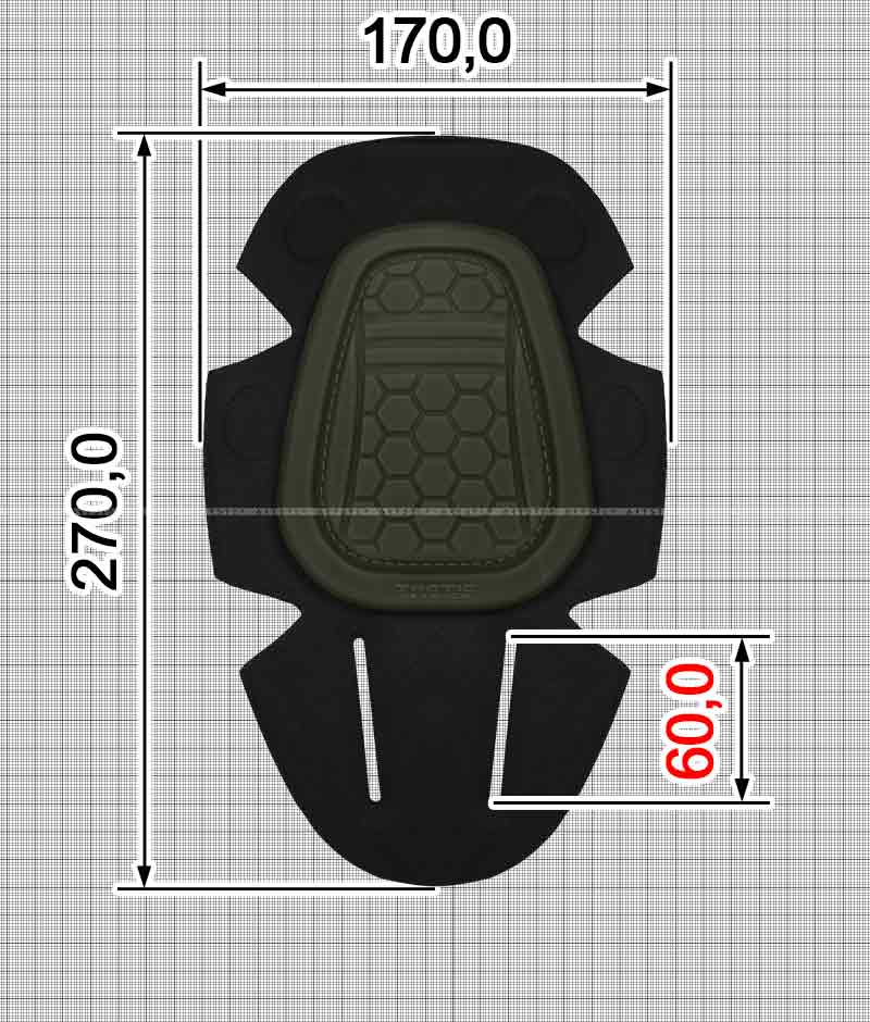 Вставной наколенник A.FP-555-AC ТПУ+демпфер ЕВА